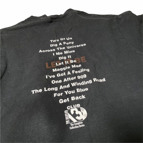 The Beatles Let It Be Club 13 T-Shirt Band Album Tee‎ Size Medium - Picture 6 of 6